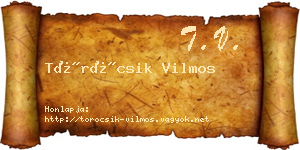 Töröcsik Vilmos névjegykártya